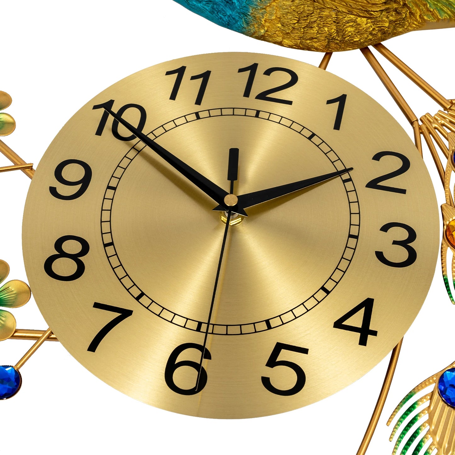 Peacock Wall Clock Acrylic Modern Art Living Room Decor Gift