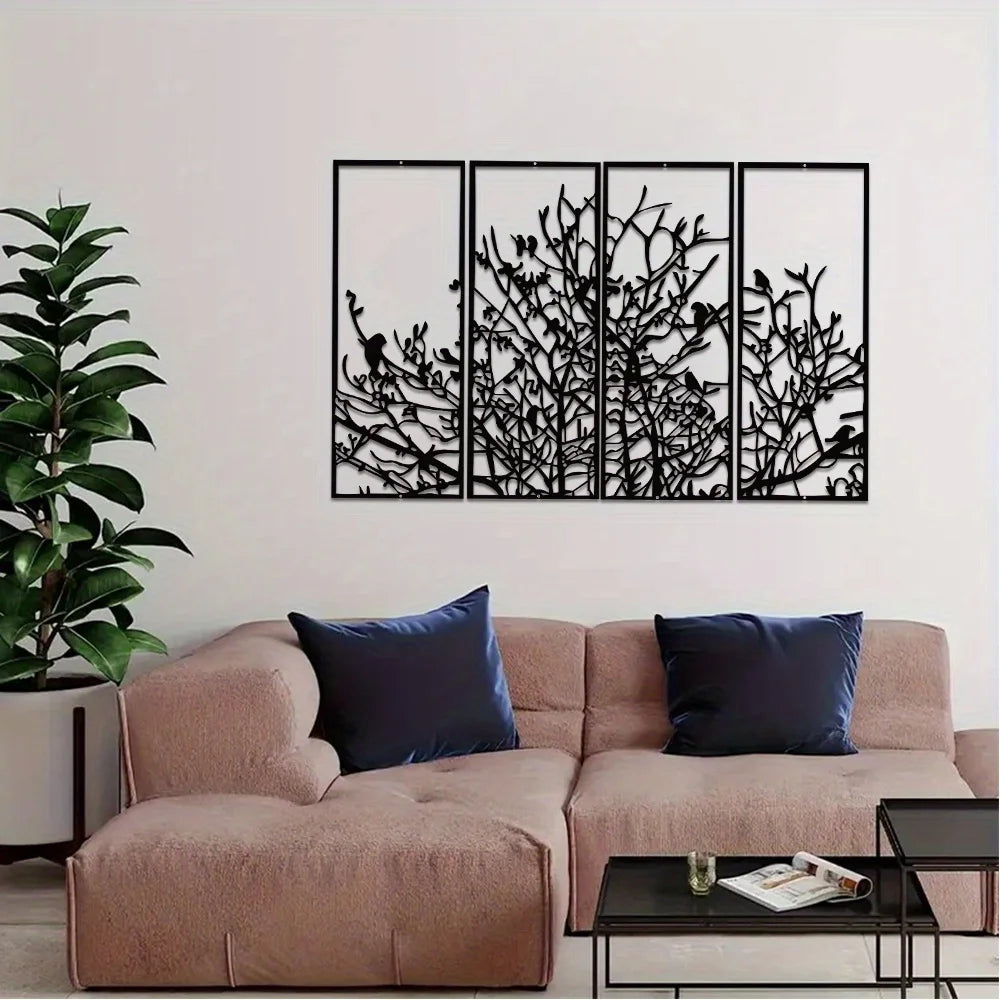 Modern Metal Tree of Life Wall Art Minimalist Home Decor