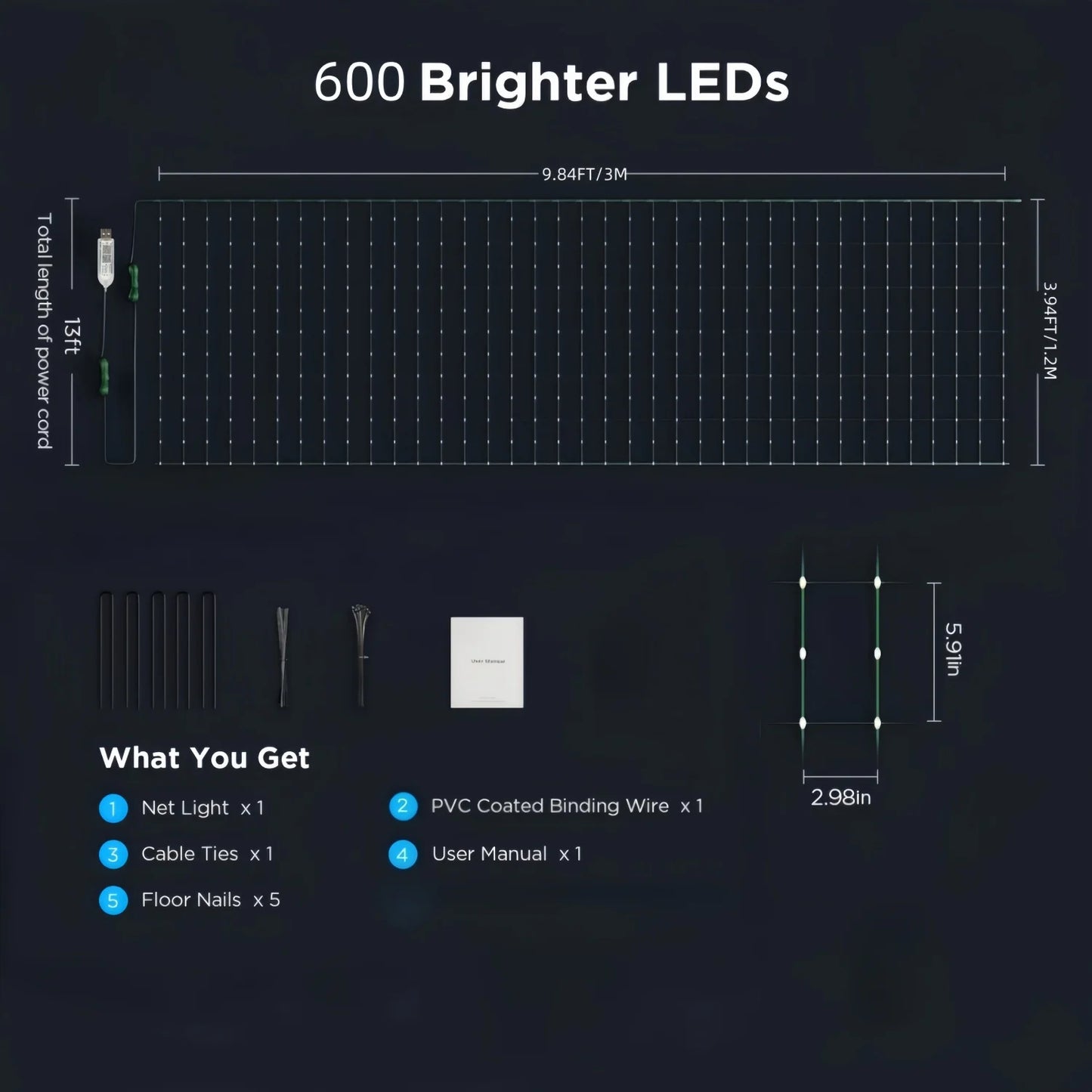 Smart Net Lights Outdoor RGB and IC Lights With App Remote Control DIY Modes