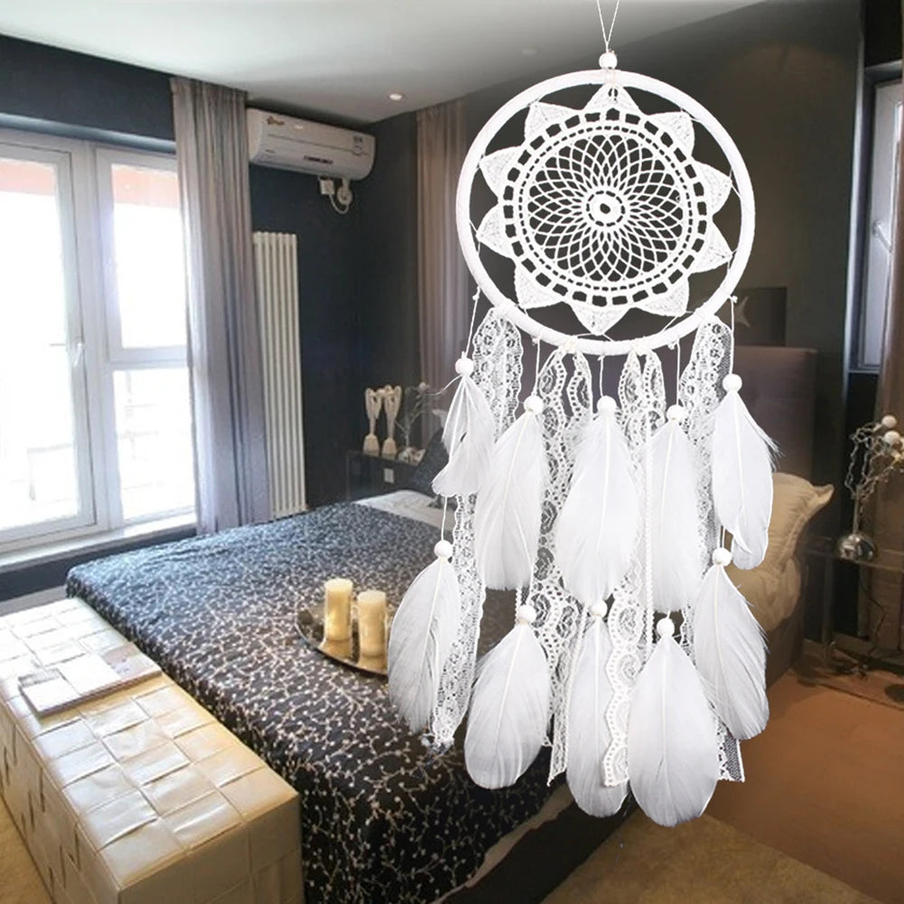 Shunmaii Dream Catcher Wind Chimes Circle Ring Wall Hanging Ornament