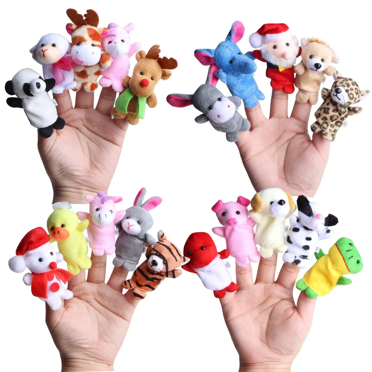 Joyfy Christmas Advent Calendar With Plush Animal Finger Puppets