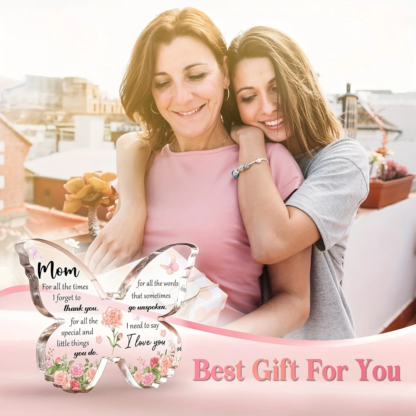 Gifts For Mom Butterfly Acrylic Decor From Daughter Or Son