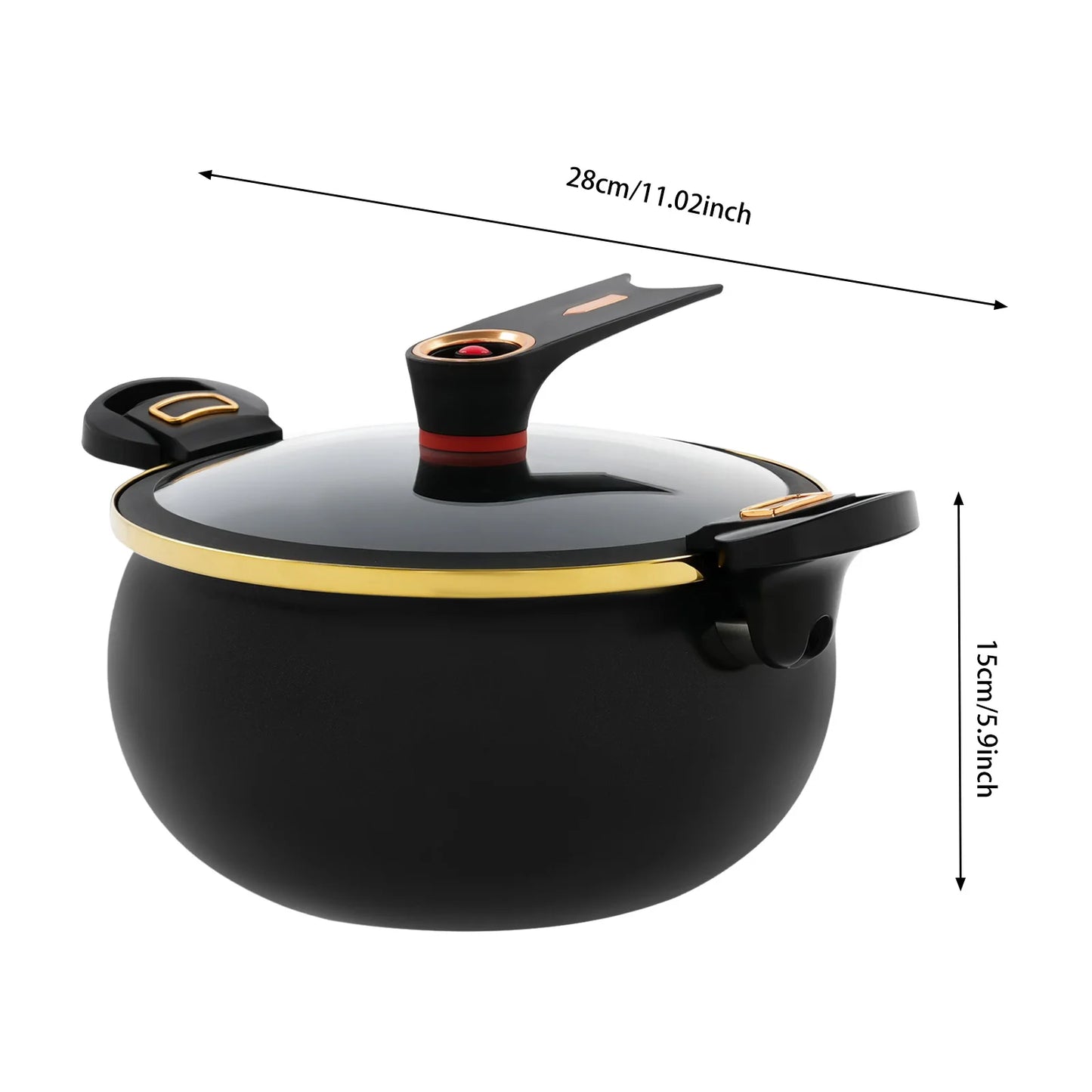 Iron Micro Pressure Cooker Nonstick Pot Induction Compatible Auto Release Valve