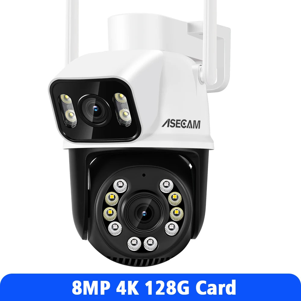 Asecam 8MP 4K WiFi PTZ Outdoor Surveillance Camera AI Tracking