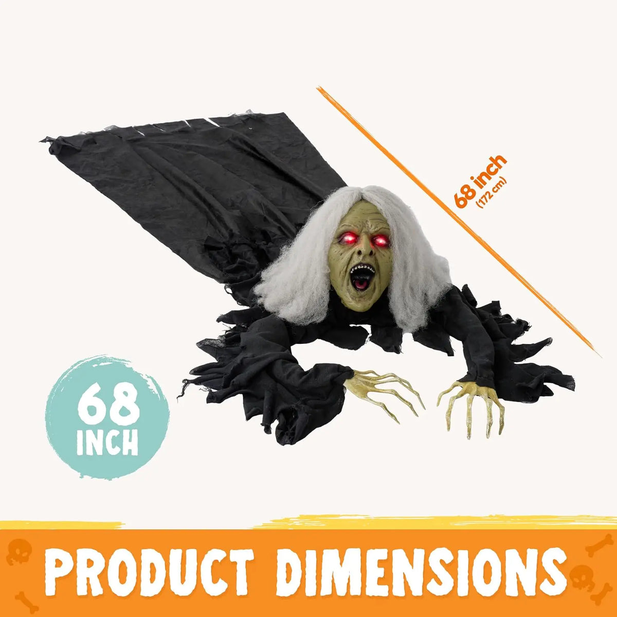 Joyfy Zombie Witch Groundbreaker Halloween Decoration