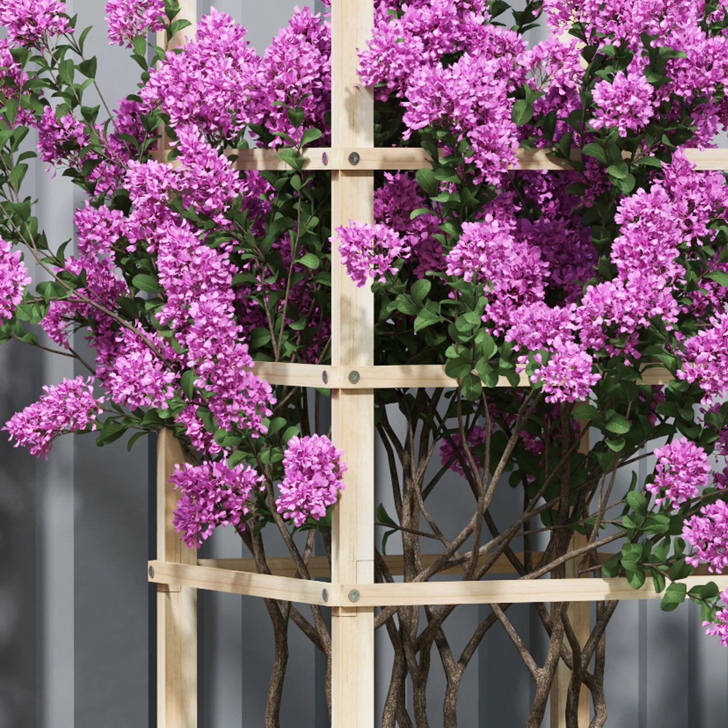 Outdoor Planter With Trellis Wooden Planter Box for Garden