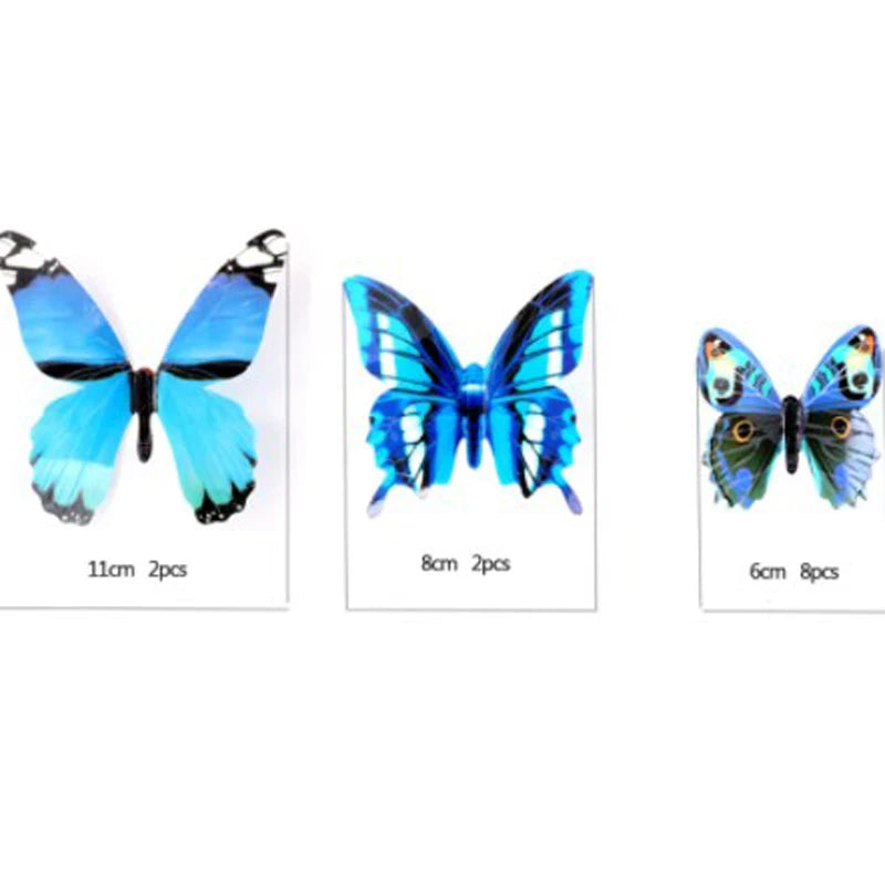 3D Luminous Butterfly Wall Stickers DIY Wall Art Home Decor