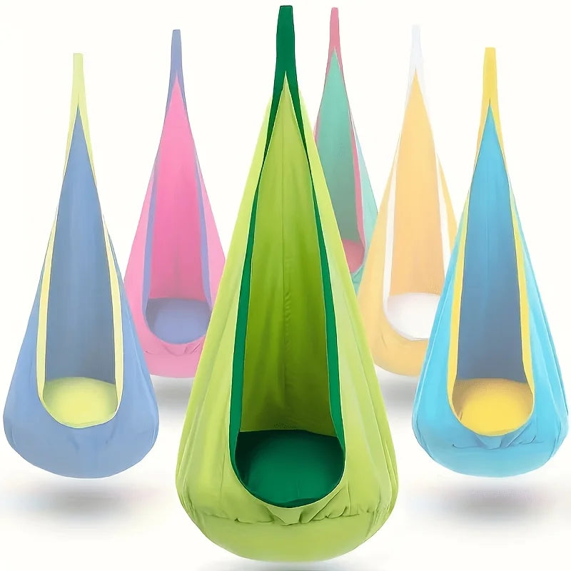 Indoor Outdoor Hanging Hammock Chair With Pillow Straps Storage Bag