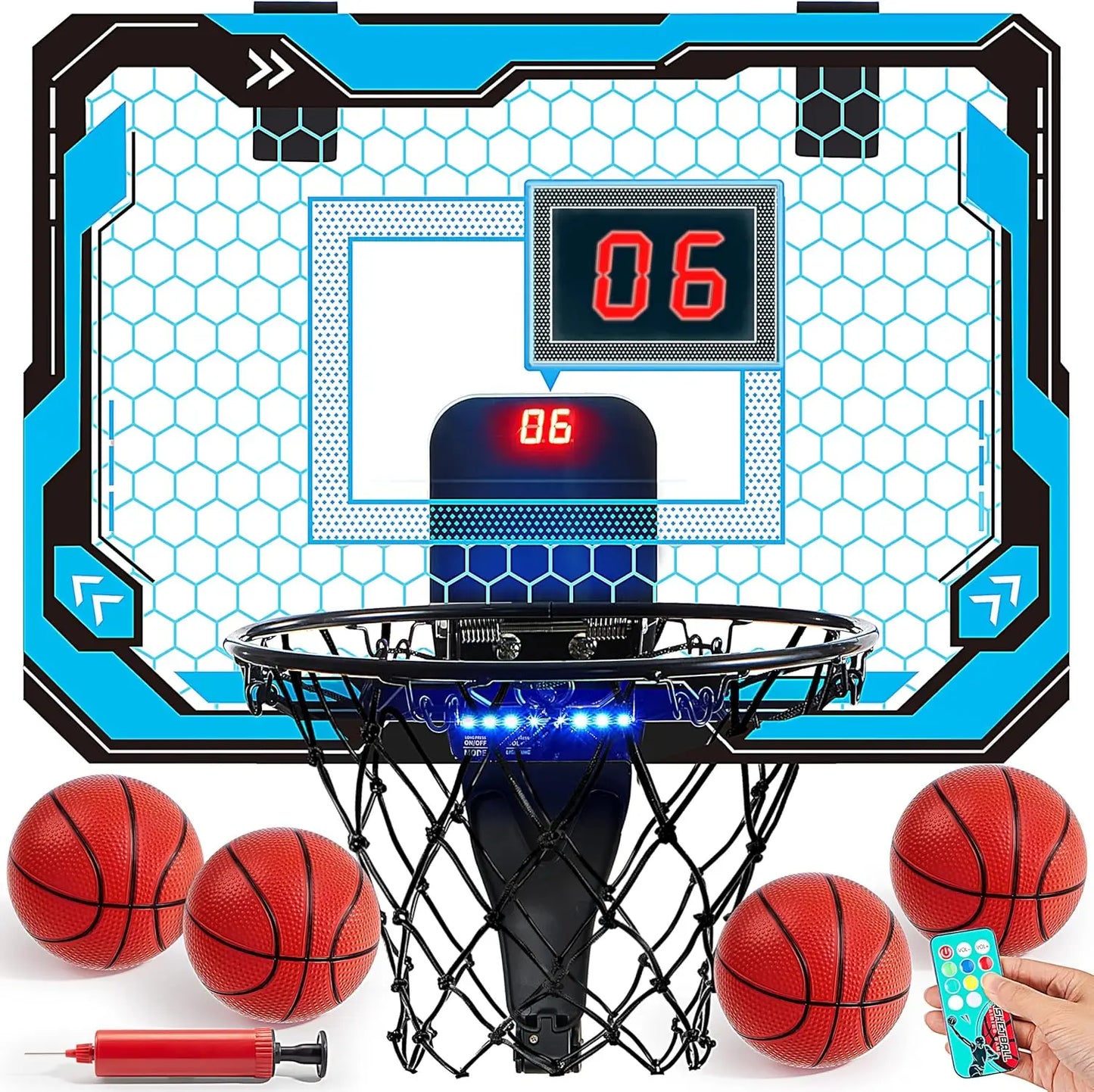 Joyfy Over The Door Mini Indoor Basketball Hoop With Scoreboard