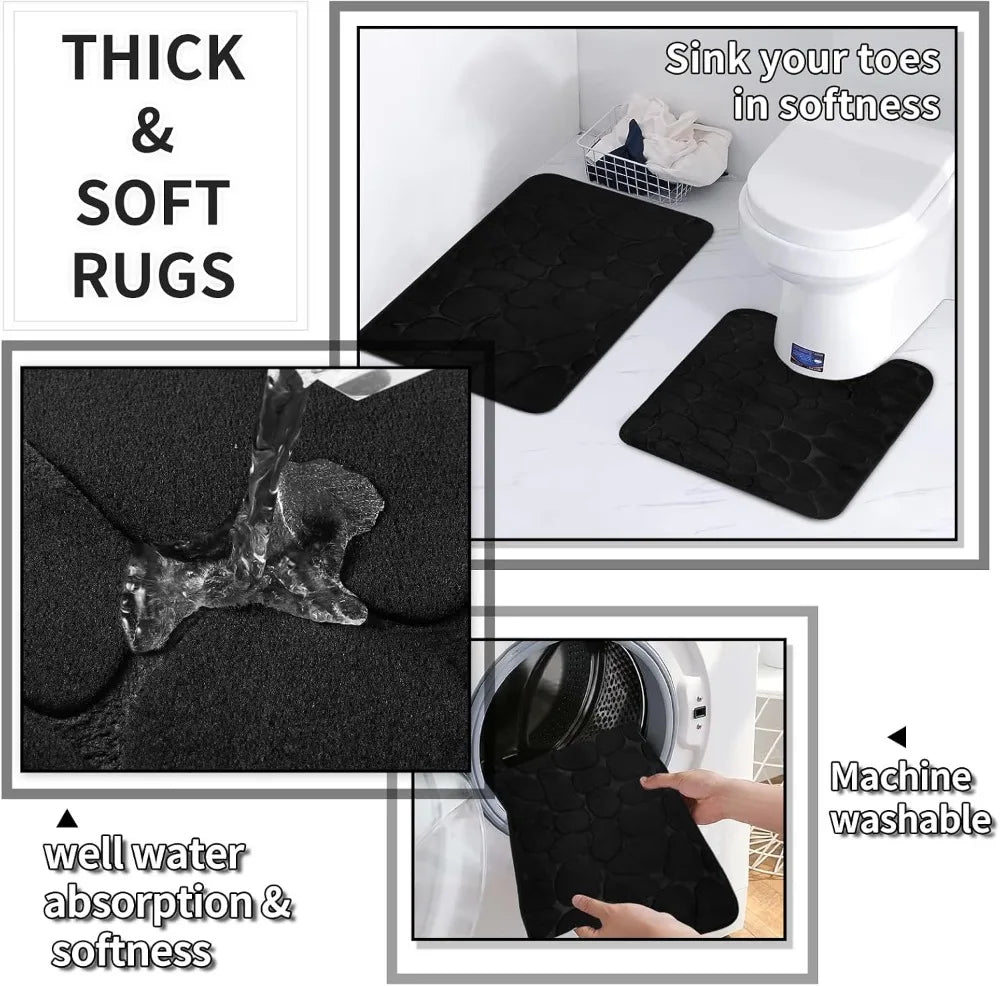 25Piece Bathroom Accessory Set With Shower Curtain And Rugs