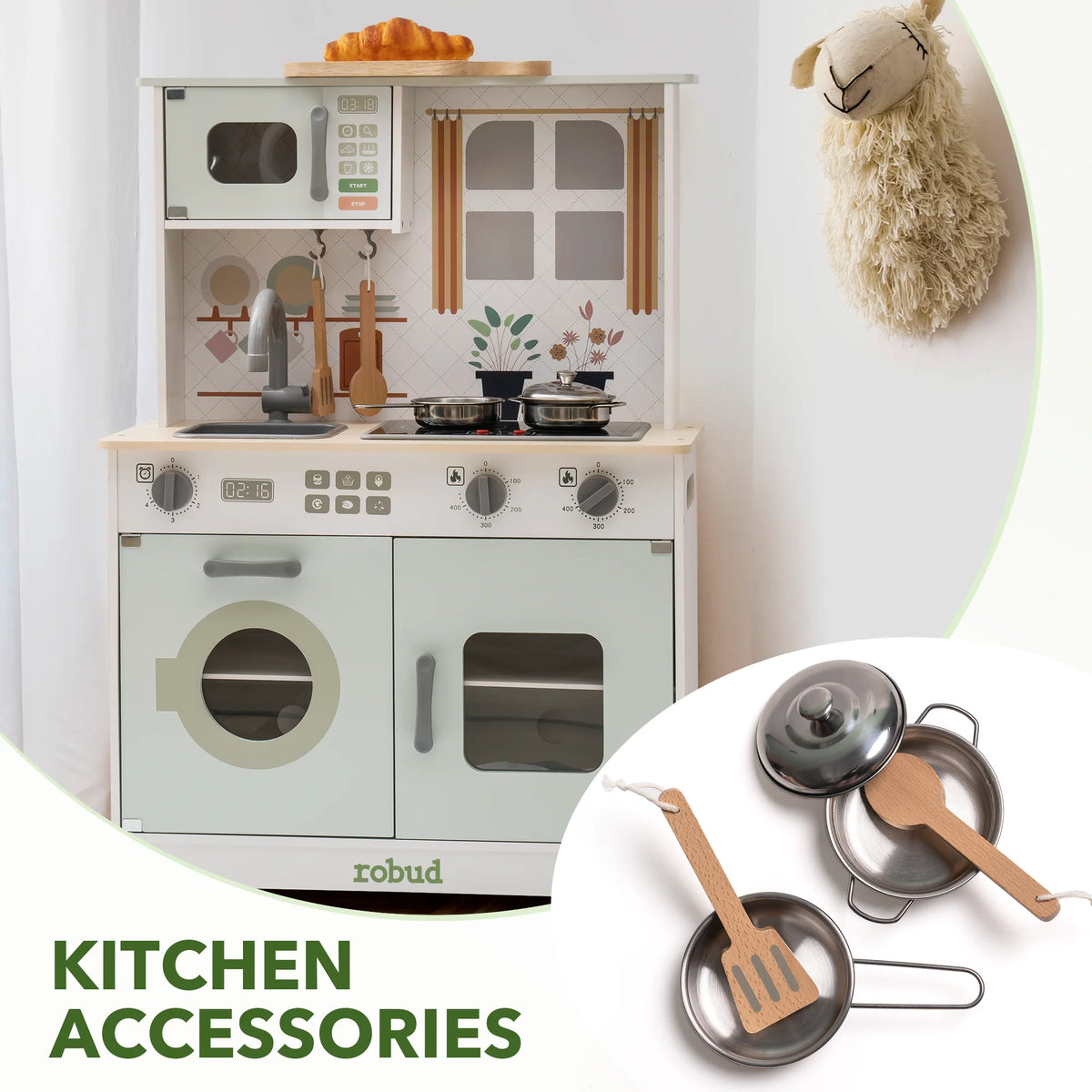 ROBUD Pretend Play Kitchen Set