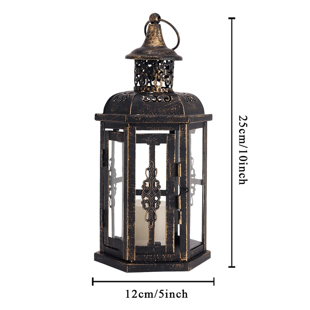 Outdoor Garden Candle Holder Lantern Hanging For Christmas Tabletop Decor