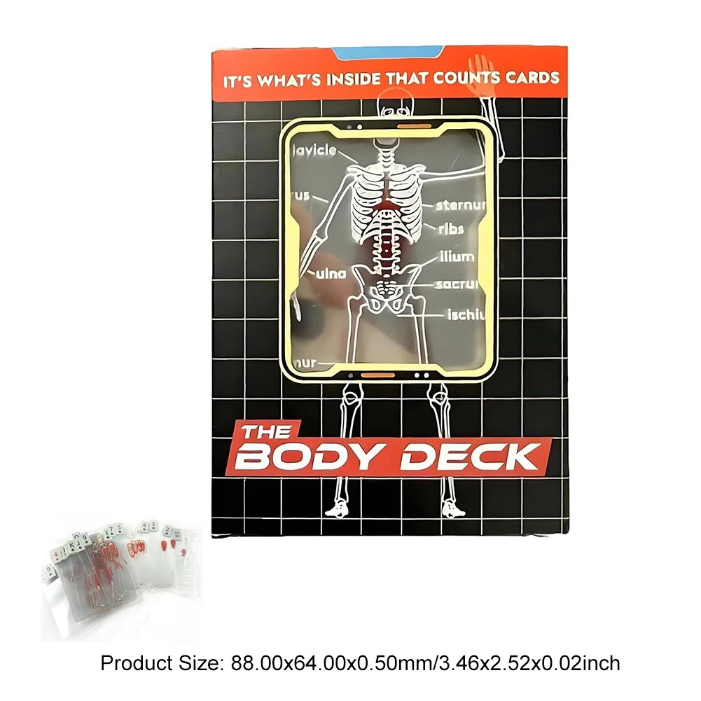 APWIKOGER Transparent Human Anatomy Playing Cards for Education Fun