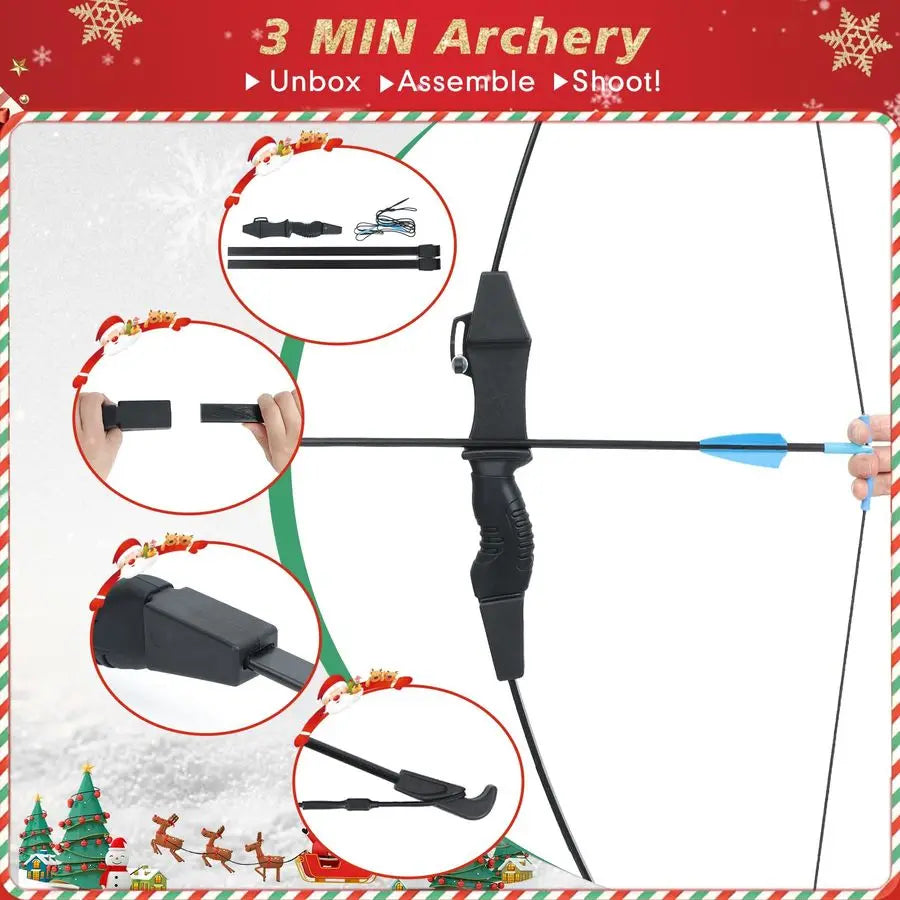 Youth Bow and Arrow Set for Kids Ambidextrous Recurve Archery