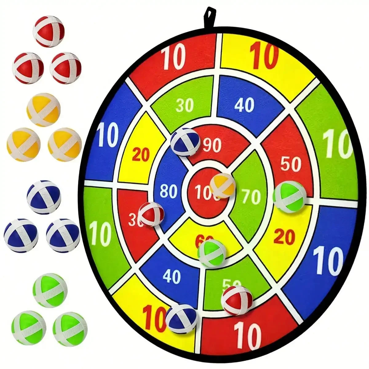 Sticky Ball Dart Board Set Six Or Twelve Pieces Indoor Outdoor Toy