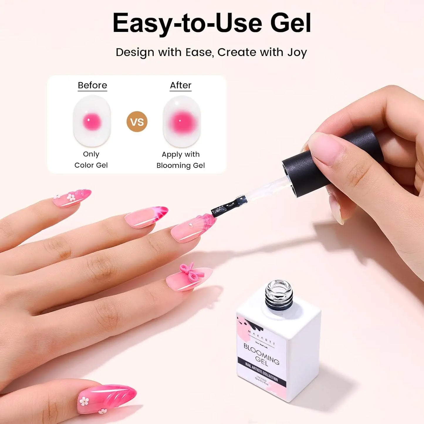 Makartt Blooming Gel Polish UV Soak Off Nail Gel Brush