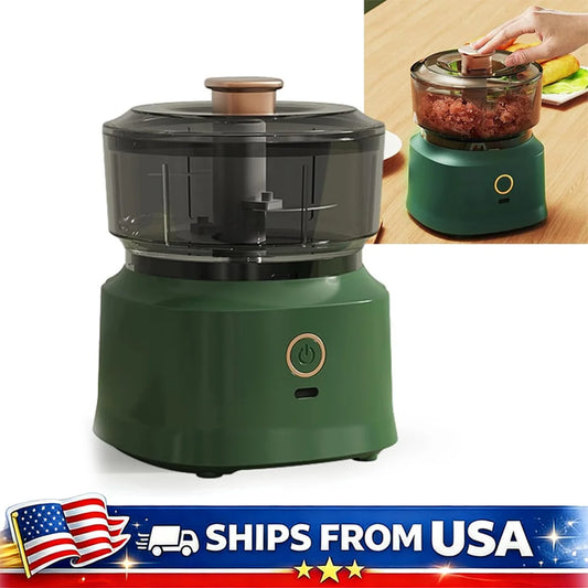 Electric Mini Food Chopper USB Rechargeable Garlic Onion Grinder