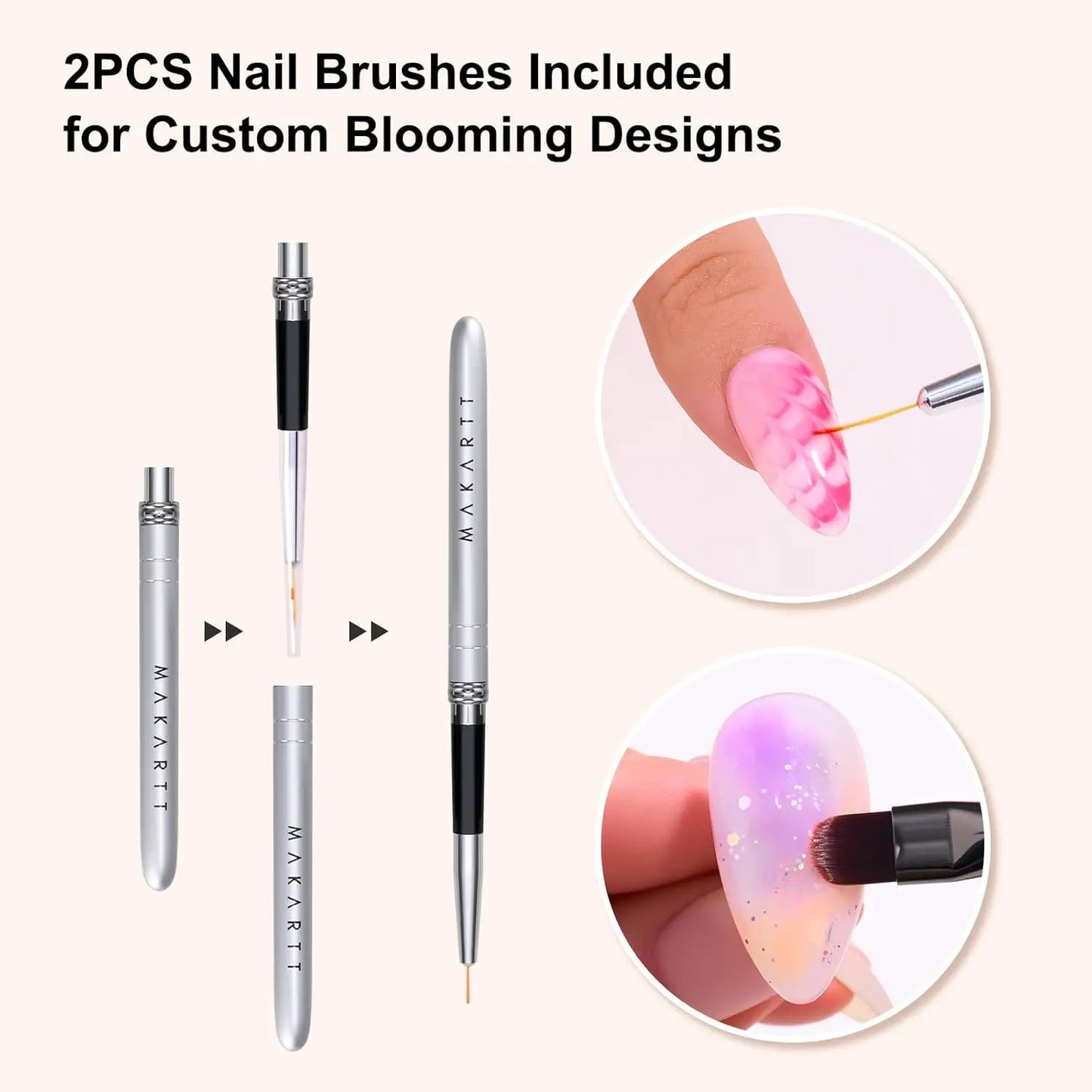 Makartt Blooming Gel Polish UV Soak Off Nail Gel Brush