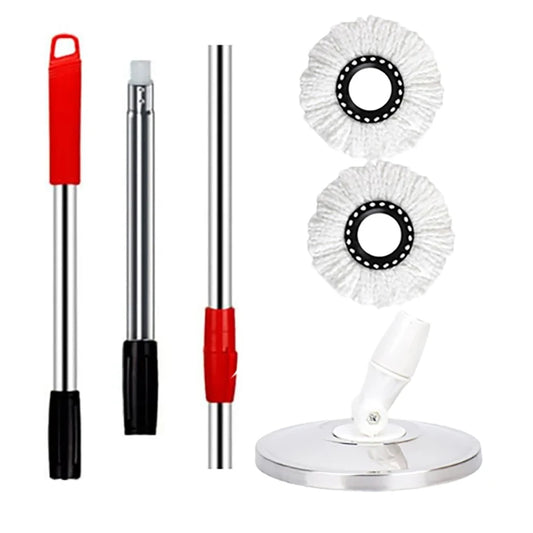 Stainless Steel Extendable Mop Handle With 2 Mop Heads