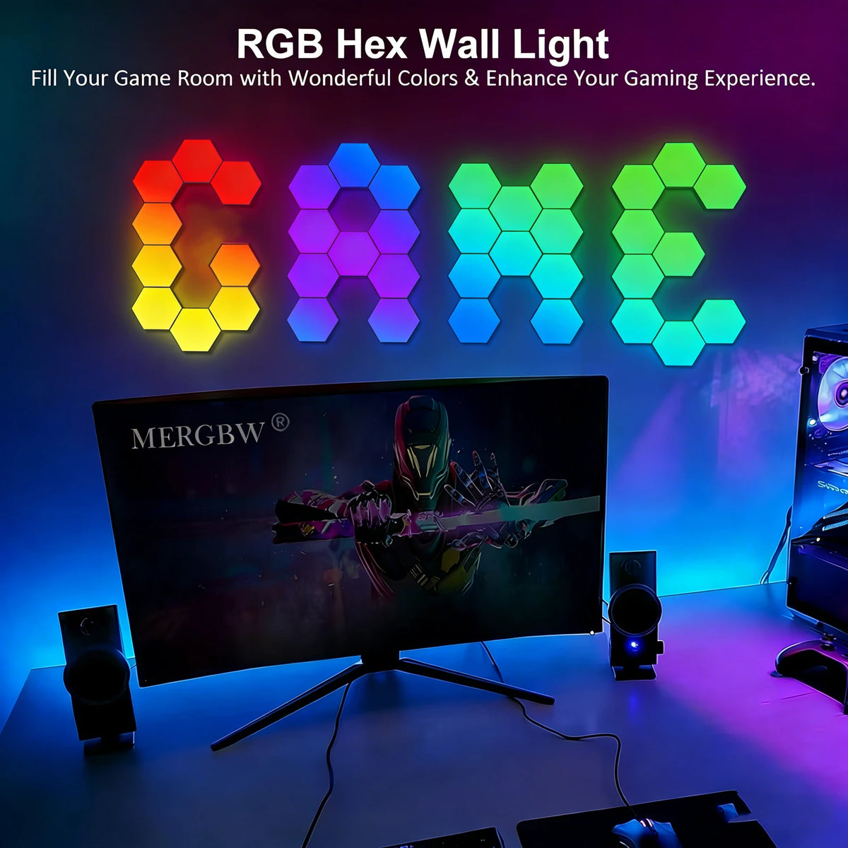 Smart RGB Hexagonal Wall Panels With App Remote Music Control