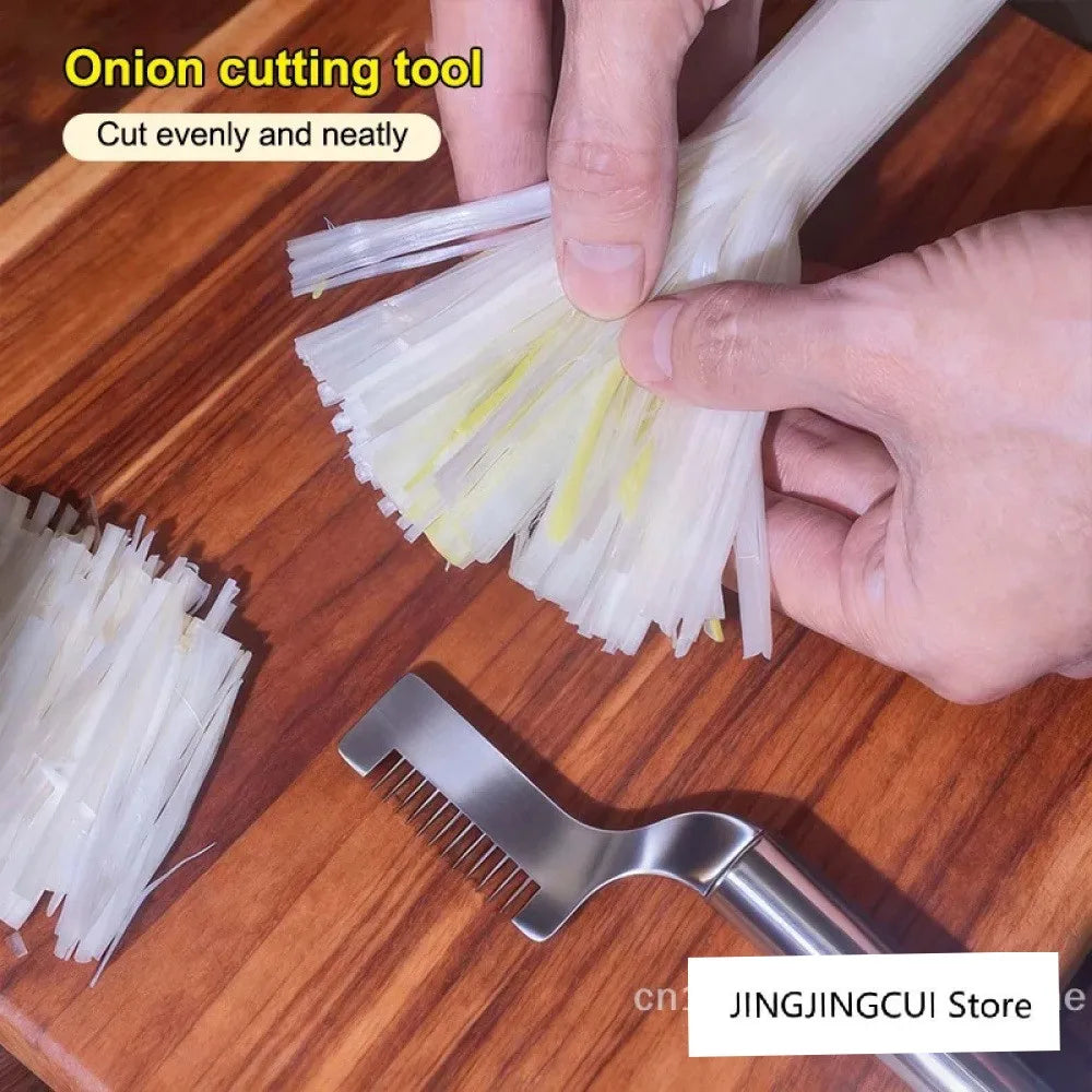 Scallion Cutter and Onion Cutter Stainless Steel Vegetable Slicer