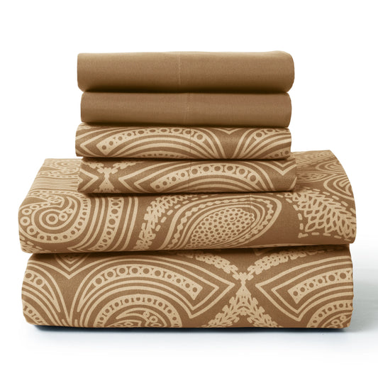 LDC Lux Decor Collection Paisley Sheet Set Microfiber
