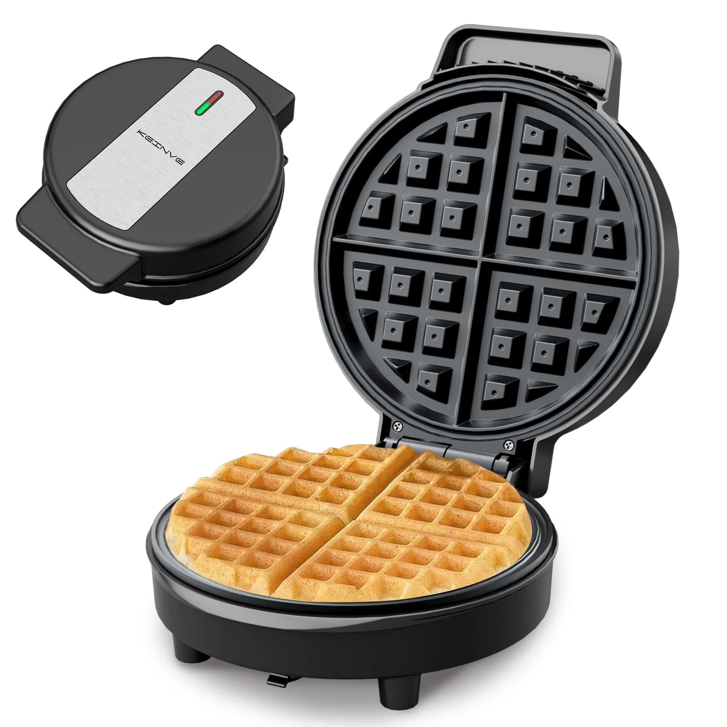 CACHOO Electric Nonstick Waffle Maker Belgian Breakfast Time Saver