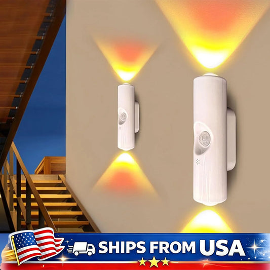 Rechargeable Motion Sensor LED Light 2 Pack USB C Magnetic