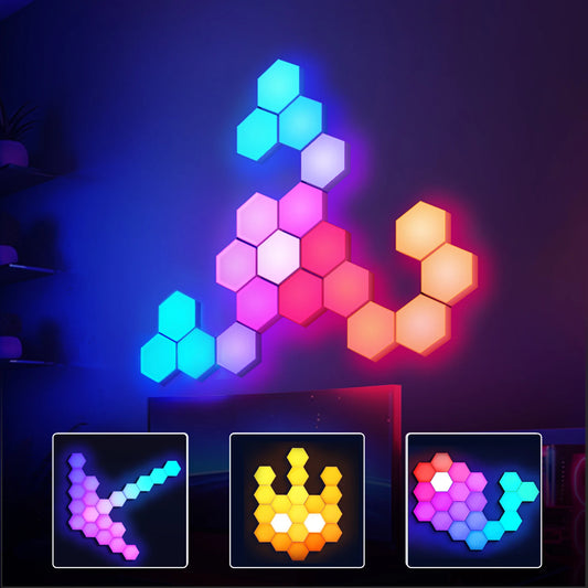 Smart RGB Hexagonal Wall Panels With App Remote Music Control