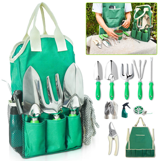11 Piece Garden Tool Set With Organizer Handbag For Pruning