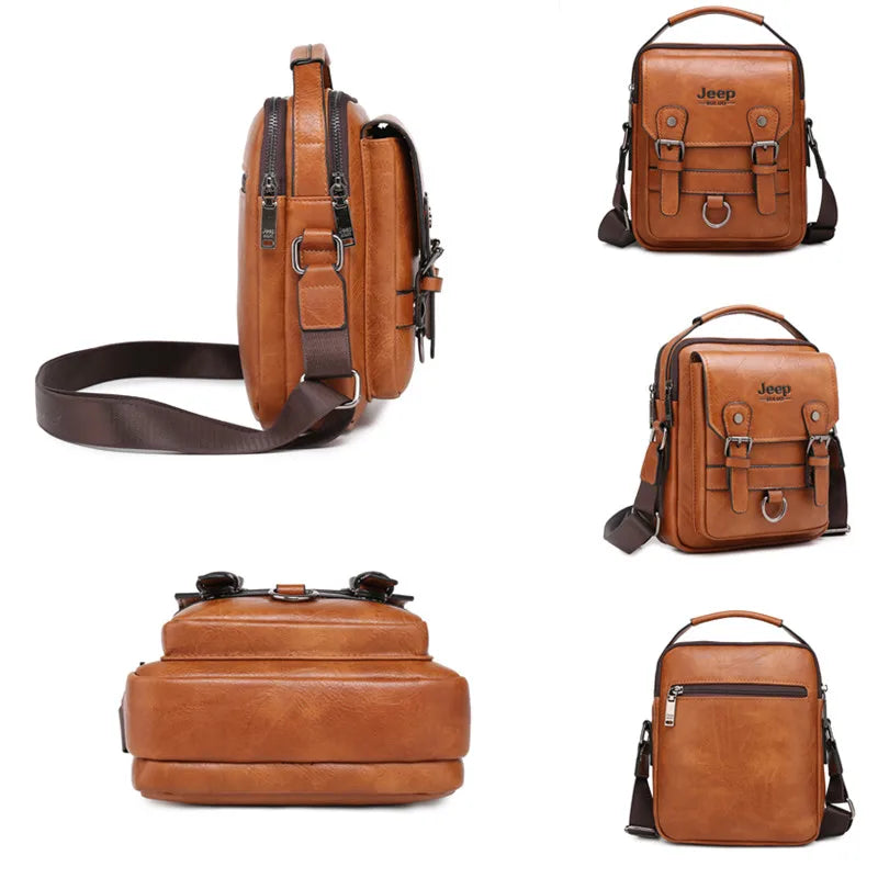Jeep Buluo Multi Function Business Messenger Bag For Men