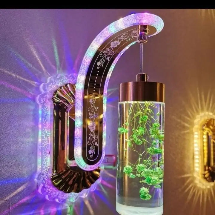 Trendy Acrylic Wall Lamp Floral Design Sconce For Home Decor