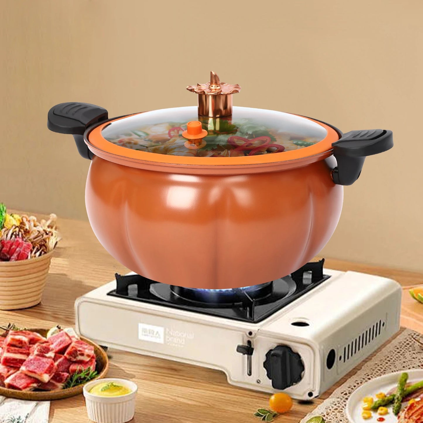 Bymaocar 8L Micro Pressure Cooker Pot With Safe Low Pressure Design