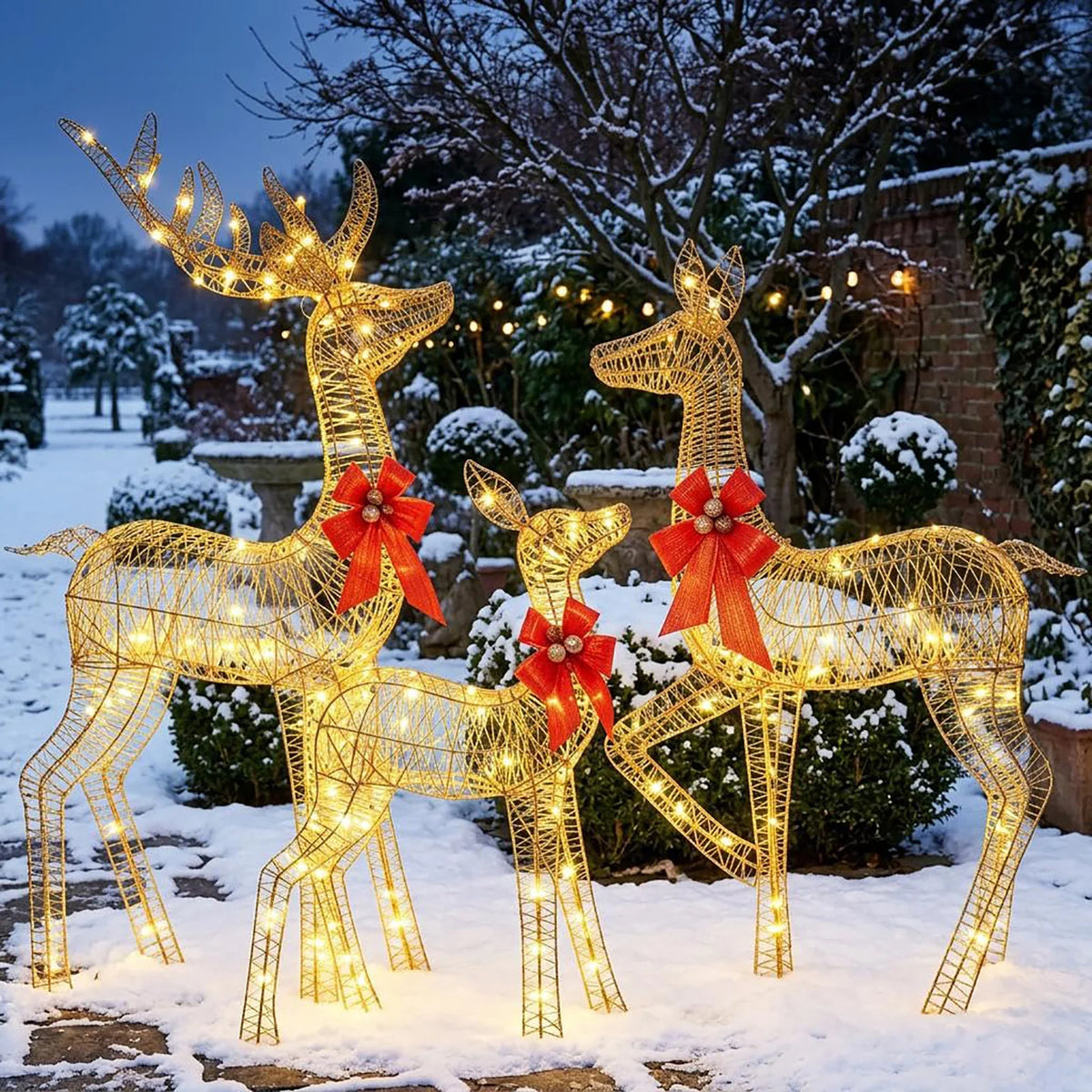 HiMISS Lighted Christmas Reindeer Decoration