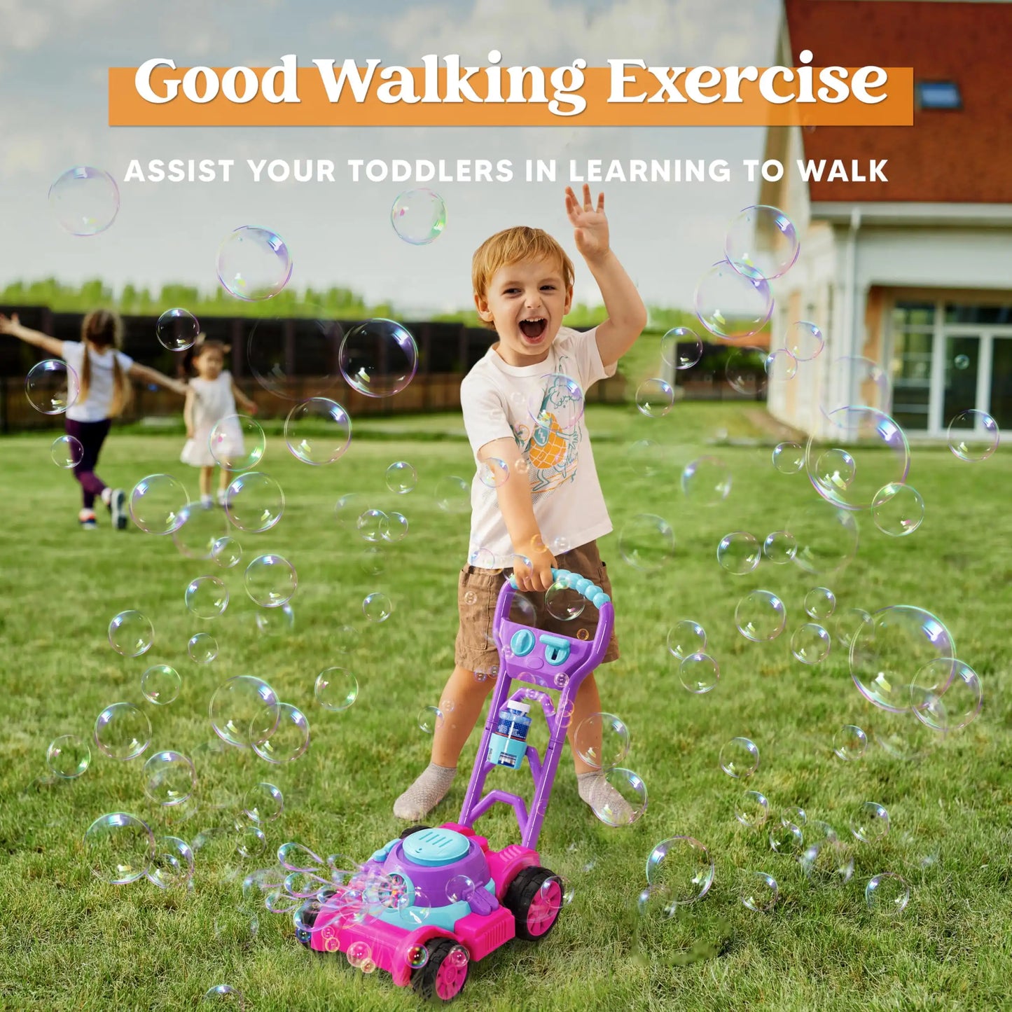 Joyfy Bubble Lawn Mower Bubble Machine For Kids Outdoor Toy