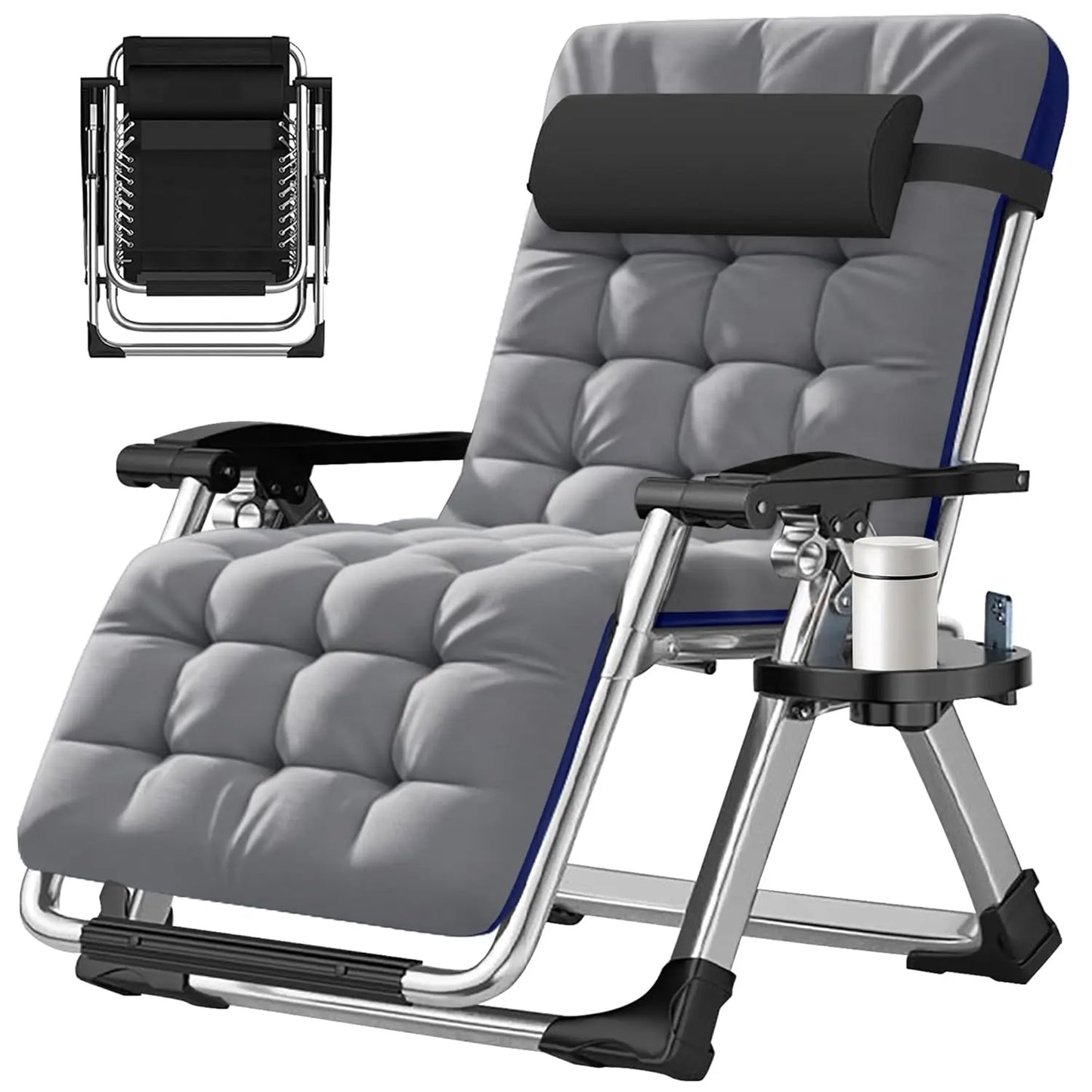 Zero Gravity Outdoor Folding Lounge Chair Premium Recliner Patio Chair
