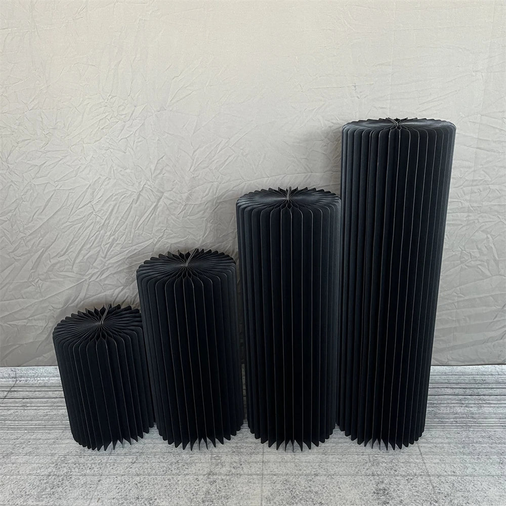 Cylindrical Paper Folding Wedding Flower Ornament Origami Decor For Shop Window