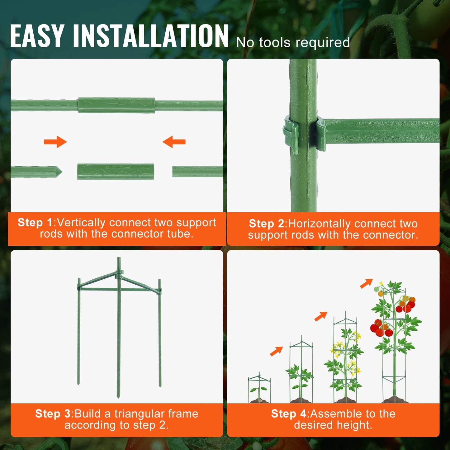 SucceBuy Tomato Cages For Garden Trellis Plant Support
