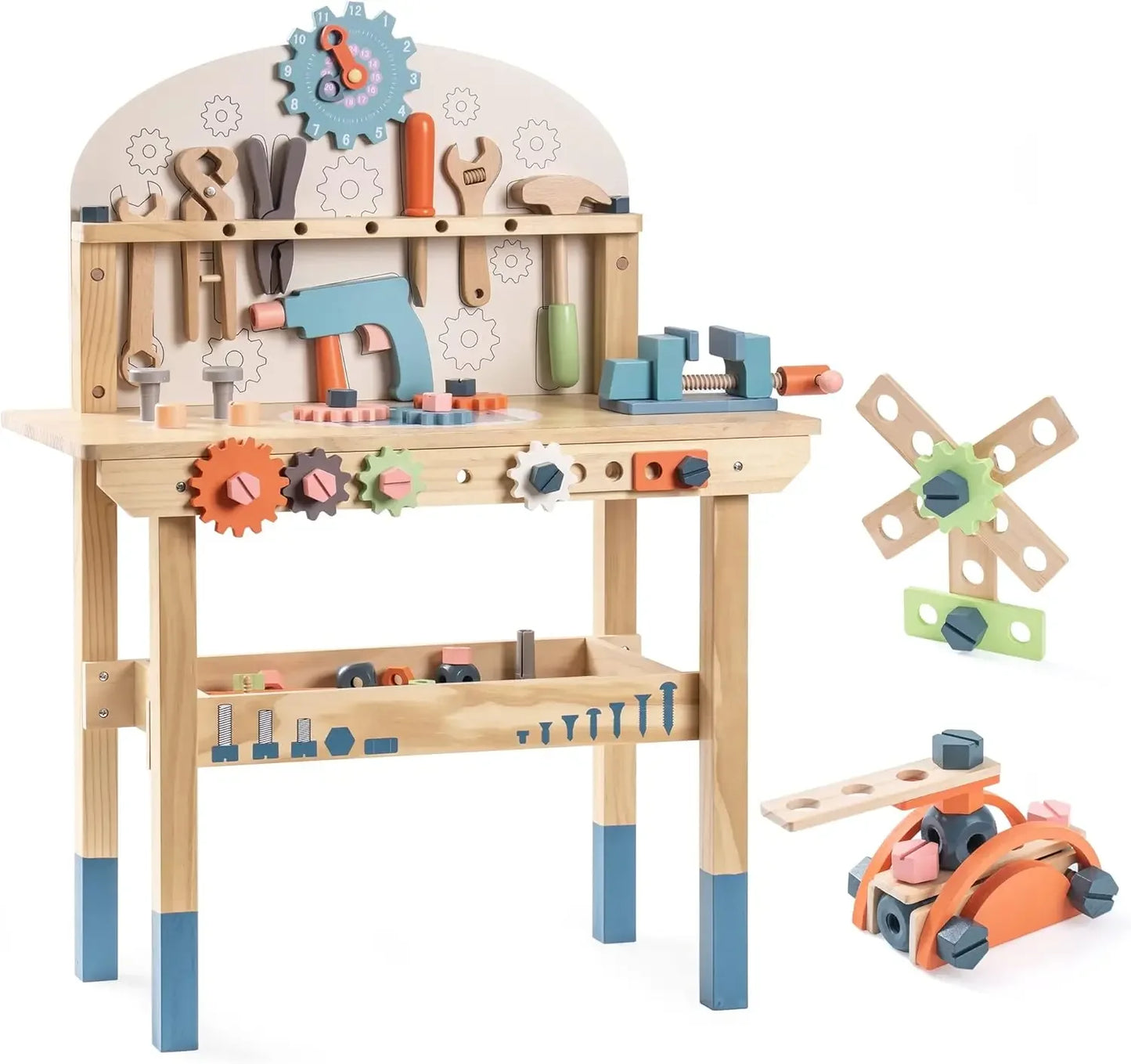 Robotime Robud Kids Tool Bench Set Wooden Workbench Construction Toys