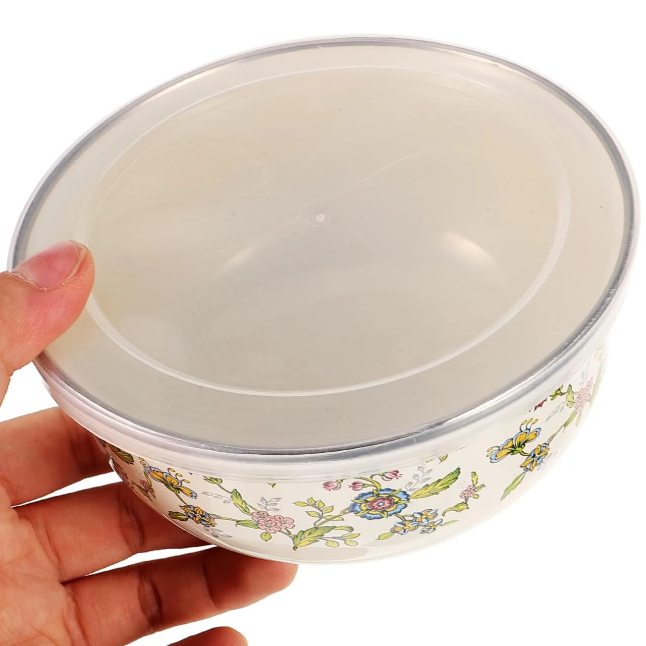 Enamel Steel Mixing Bowls Set With Lids For Food Storage