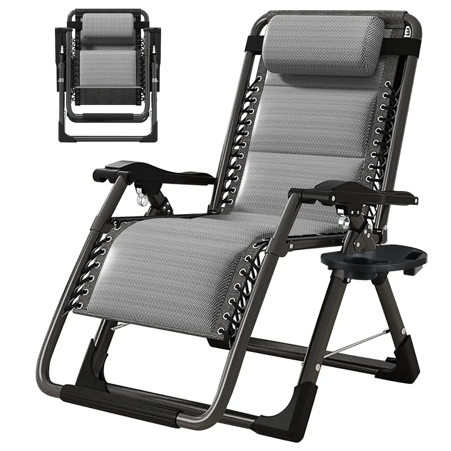 Zero Gravity Outdoor Folding Lounge Chair Premium Recliner Patio Chair