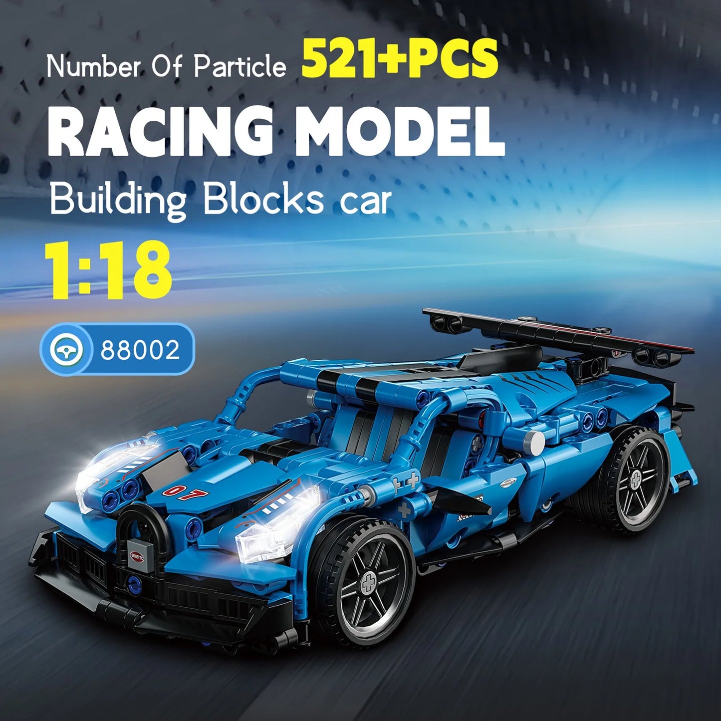 WLtoys Pull Back Car Building Block Kit for Kids Racing