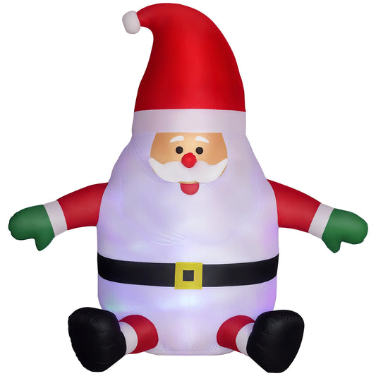 Outsunny Inflatable Christmas Santa Claus With Rotating Magic Ball Light