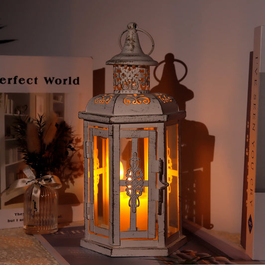 Outdoor Garden Candle Holder Lantern Hanging For Christmas Tabletop Decor