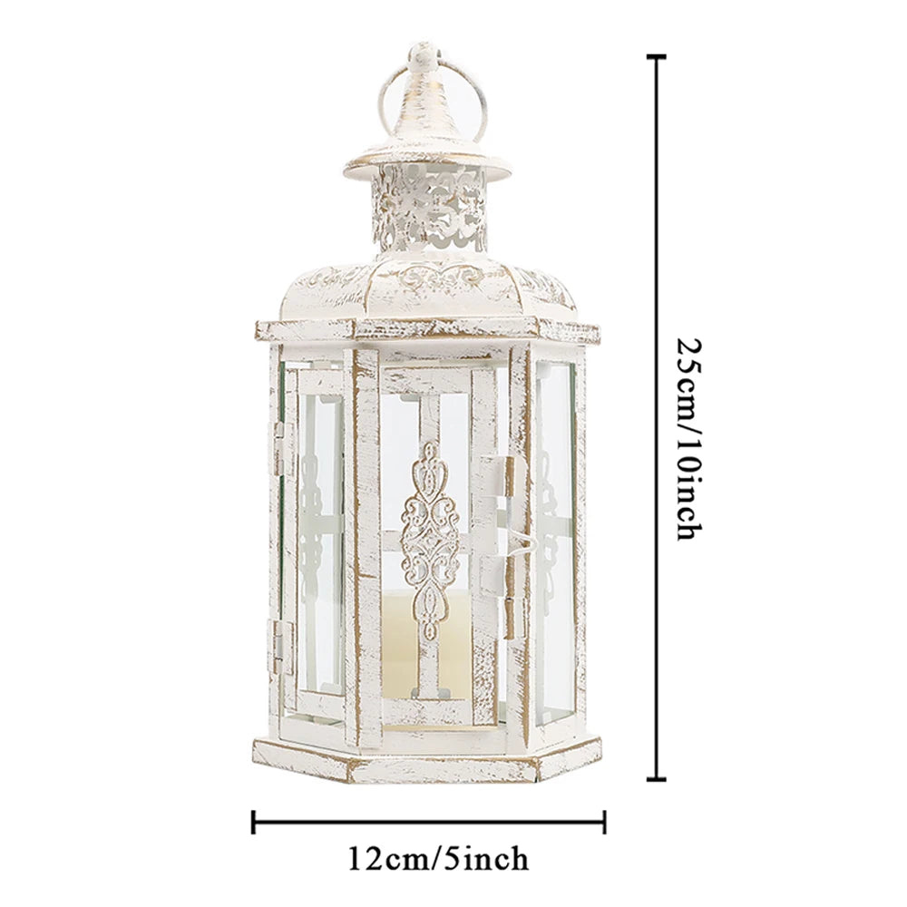 Outdoor Garden Candle Holder Lantern Hanging For Christmas Tabletop Decor