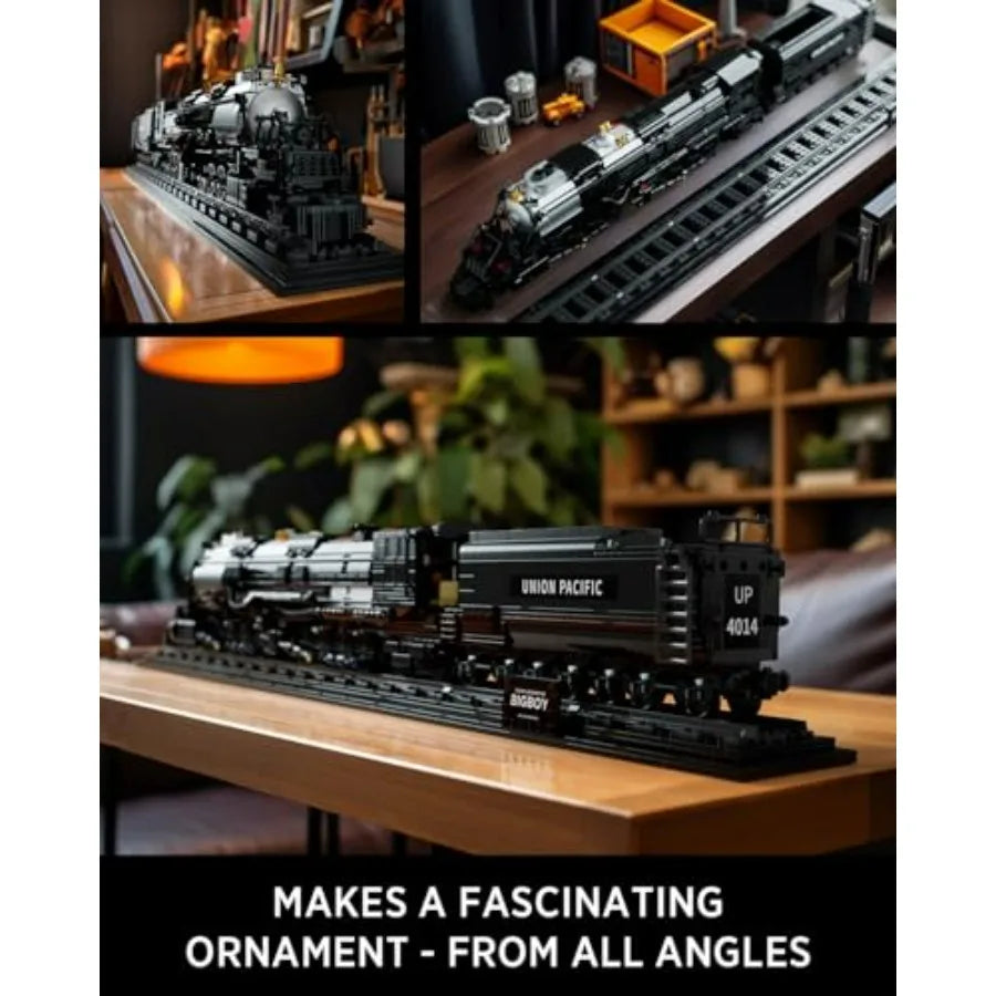 Big Boy Articulated Steam Locomotive Lego Compatible Building Block Set