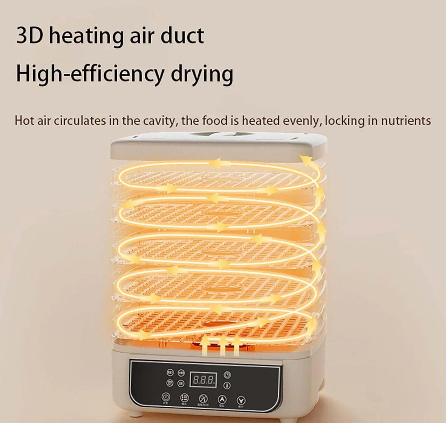 Five Layer Fruit Drying Machine With Adjustable Temperature