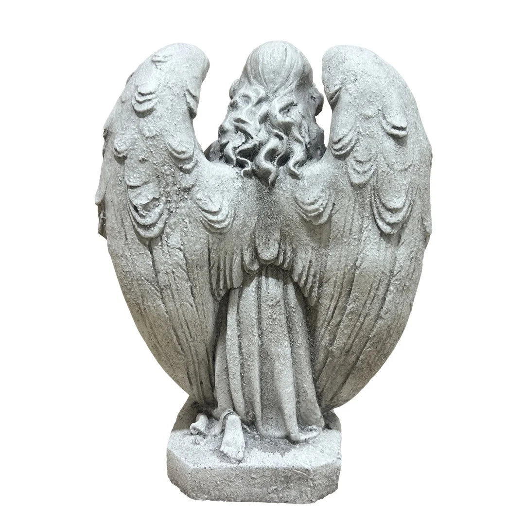 Weatherproof Magnesium Oxide Praying Angel Statue Outdoor Garden Decor