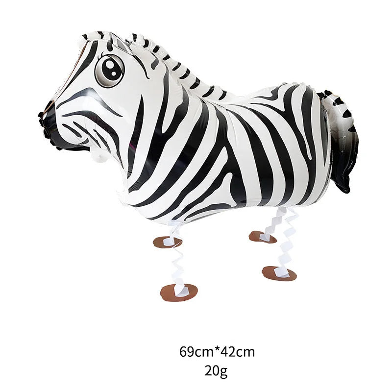 Cartoon Foil Walking Animal Balloon Helium Filling Kids Birthday Party Decor