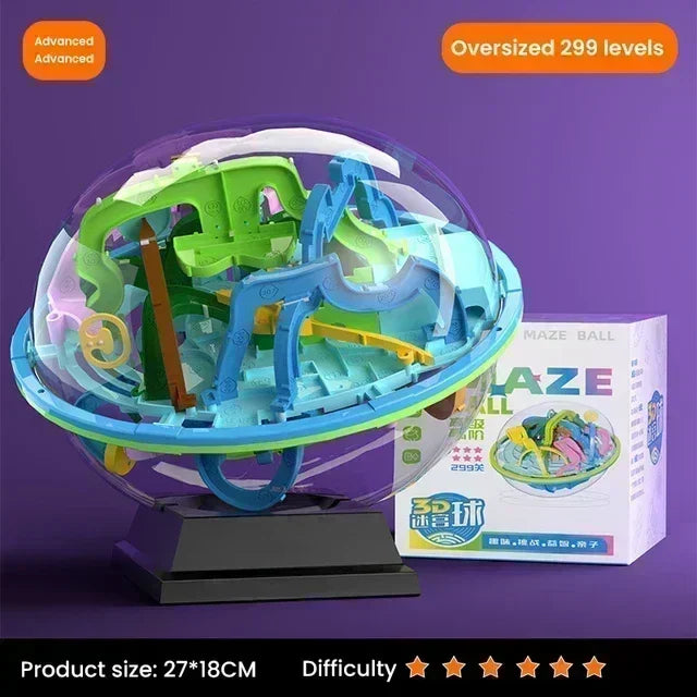 3D Puzzle Ball Maze Toy For Children Labyrinth Challenge Game